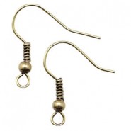 DQ Metal Fishook earwire 20mm Antique bronze
